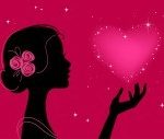 Beautiful-woman-silhouette-with-star-heart